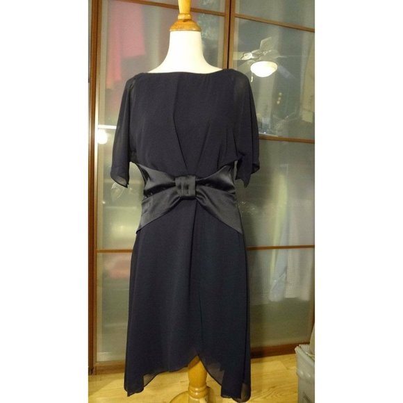 Cynthia Steffe Chiffon w/Satin Knot Bow Dress NEW - Picture 9 of 9